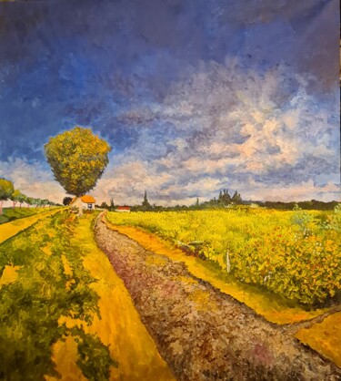 "ORANGE ROOF UNDER T…" başlıklı Tablo Arkadi Sevumyan tarafından, Orijinal sanat, Petrol