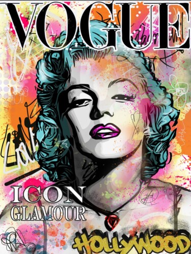 数字艺术 标题为“Oeuvre Marilyn Monr…” 由Pvettese, 原创艺术品, 数字油画