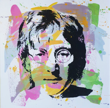"PyB  John Lennon 20…" başlıklı Tablo Pyb tarafından, Orijinal sanat, Akrilik Ahşap Sedye çerçevesi üzerine monte edilmiş