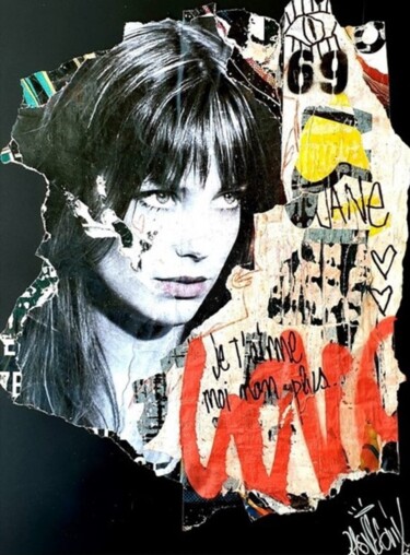 "Birkin Love" başlıklı Tablo Lasveguix tarafından, Orijinal sanat, Kolaj