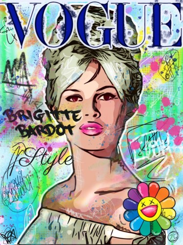 绘画 标题为“Pop Vogue BB Oeuvre…” 由Pvettese, 原创艺术品, 数字油画