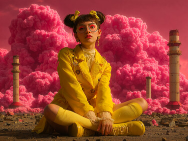 Digitale Kunst getiteld "Pollution" door Thomas Thomopoulos, Origineel Kunstwerk, AI gegenereerde afbeelding