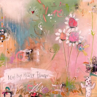 "I Can Buy Myself Fl…" başlıklı Tablo Beate Garding Schubert tarafından, Orijinal sanat, Akrilik Ahşap Sedye çerçevesi üzeri…