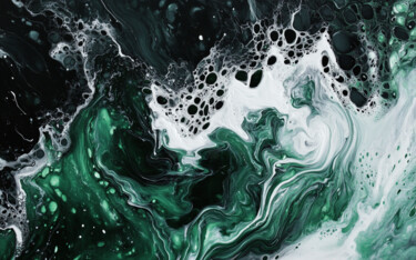 Arts numériques intitulée "Echoes Beneath the…" par Lucy Moon, Œuvre d'art originale, Acrylique