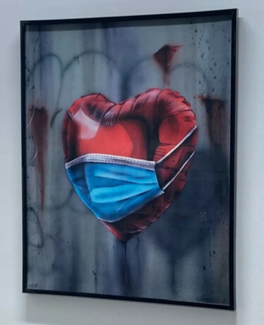 印花与版画 标题为“Love is the Key” 由Onemizer, 原创艺术品, 数字打印 安装在木板上