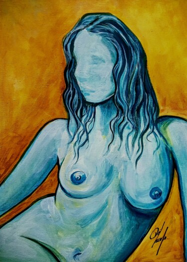 Painting titled "BACKLIGHT OF THE VEI" by Luis Garcia Orihuela, Original Artwork, Acrylic