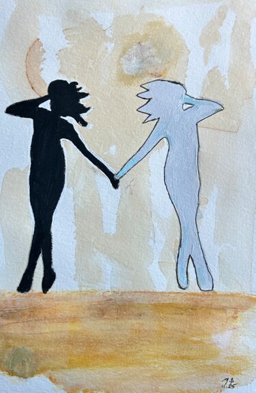 "L’autre moi" başlıklı Tablo Michel Teulé tarafından, Orijinal sanat, Akrilik