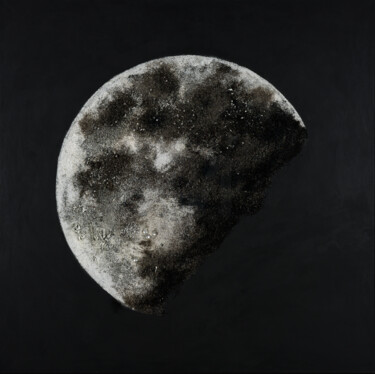 "MOON 02" başlıklı Heykel Silvana Di Vora tarafından, Orijinal sanat, Metaller Ahşap Sedye çerçevesi üzerine monte edilmiş