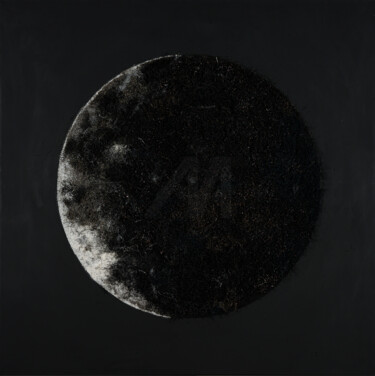 "MOON 01" başlıklı Heykel Silvana Di Vora tarafından, Orijinal sanat, Metaller Ahşap Sedye çerçevesi üzerine monte edilmiş