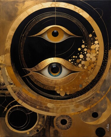 Peinture intitulée "FLAMMES JUMELLES" par L.Roche, Œuvre d'art originale, Acrylique Monté sur Autre panneau rigide