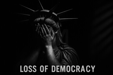 Digitale Kunst mit dem Titel "When Liberty Covers…" von Peter Homuth, Original-Kunstwerk, KI-generiertes Bild