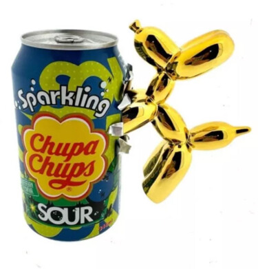 Escultura intitulada "Ballon Dog Gold and…" por Koen Betjes, Obras de arte originais, Metais