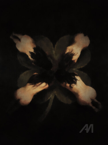 Artes digitais intitulada "O Trevo de Quatro,…" por V'Nian Purks, Obras de arte originais, Pintura digital