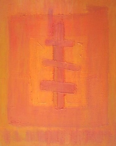 Pintura titulada "lineas en tres" por Juan Sacristan, Obra de arte original, Oleo