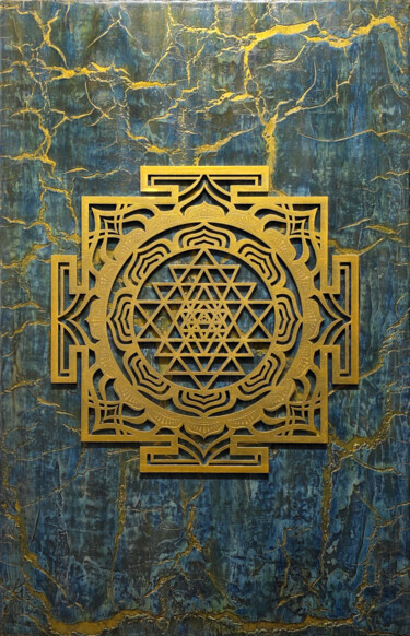 "Symbol on crackle e…" başlıklı Tablo Andrei T tarafından, Orijinal sanat, Akrilik