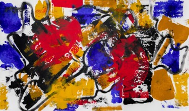 Malerei mit dem Titel "Flammendes Gleichge…" von Sandra Glaser, Original-Kunstwerk, Acryl