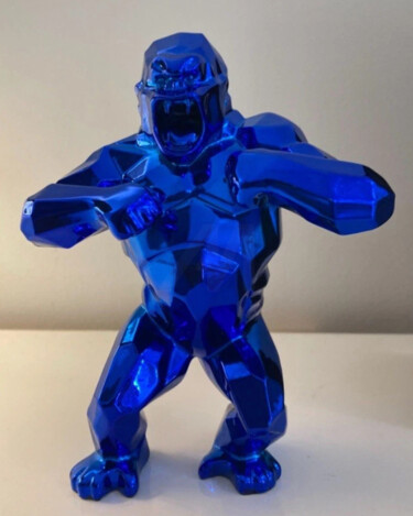 "Kong Blue Edition" başlıklı Heykel Richard Orlinski tarafından, Orijinal sanat, Rezine