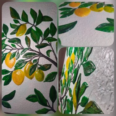 Sculpture titled "Авторское панно на…" by Lubov Meserakova (vklove2487syvenir), Original Artwork, Plaster Mounted on Other r…