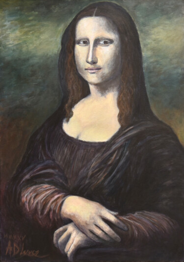 "Mona Lisa" başlıklı Tablo Alexandre David Lejuez tarafından, Orijinal sanat, Akrilik Ahşap Sedye çerçevesi üzerine monte ed…