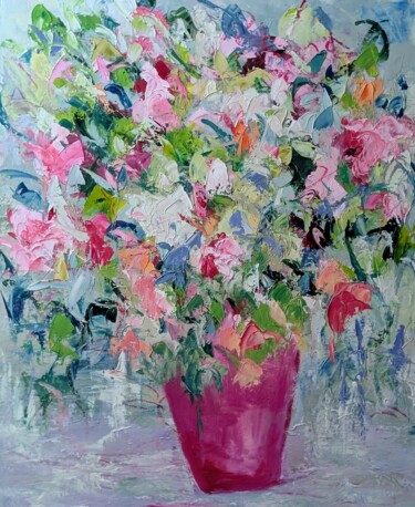 Картина под названием "Derniers jours avan…" - Nicole Caron, Подлинное произведение искусства, Масло Установлен на Деревянна…