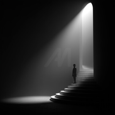 Digitale Kunst mit dem Titel "Nowhere" von Thomas Thomopoulos, Original-Kunstwerk, KI-generiertes Bild