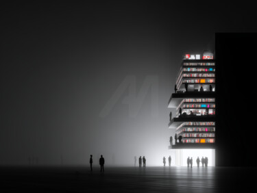 Digitale Kunst mit dem Titel "Le savoir" von Thomas Thomopoulos, Original-Kunstwerk, KI-generiertes Bild