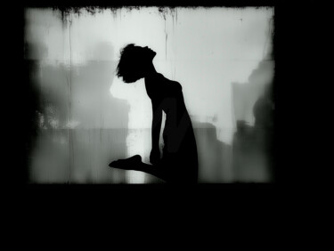 Digitale Kunst mit dem Titel "Courbure" von Thomas Thomopoulos, Original-Kunstwerk, KI-generiertes Bild