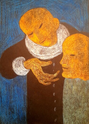 Dessin intitulée "Amen" par Alexey Zhucovsky, Œuvre d'art originale, Pastel