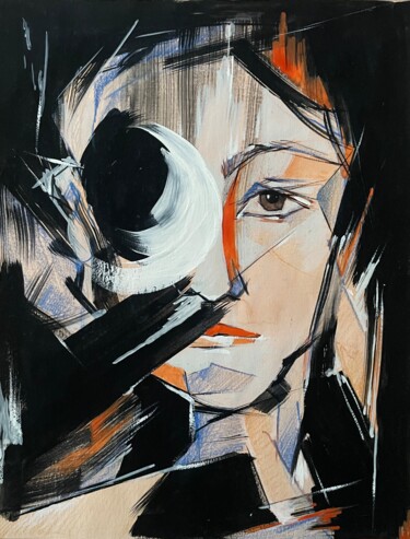 Pintura titulada "Gray" por Shahrzad Momenzadeh, Obra de arte original, Gouache