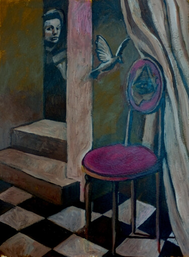 绘画 标题为“Pequeño homenaje a…” 由Miguel Rojas, 原创艺术品, 丙烯