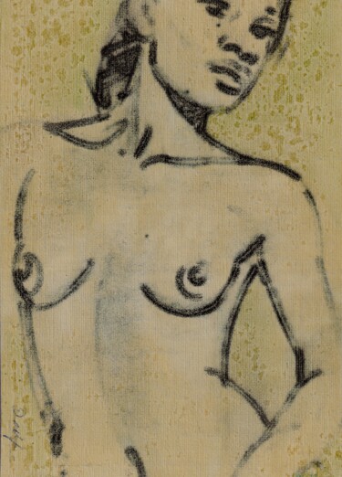 Painting titled "Female Nude #3" by Wilf Tilley, Original Artwork, Oil