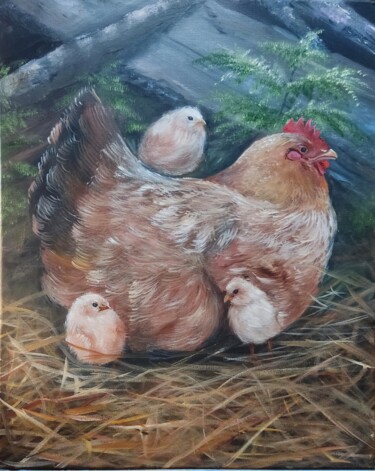 "Курочка Ряба" başlıklı Tablo Nima tarafından, Orijinal sanat, Petrol