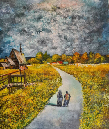 "TO THE CHAPEL" başlıklı Tablo Arkadi Sevumyan tarafından, Orijinal sanat, Petrol