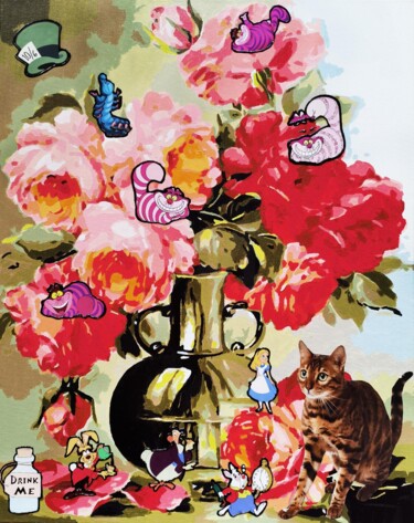 Картина под названием "Inside Wonderland" - Bast, Подлинное произведение искусства, Акрил Установлен на Деревянная рама для…