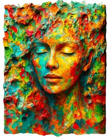 Цифровое искусство под названием "Playground Face" - Naïa, Подлинное произведение искусства, Изображение, сгенерированное ИИ