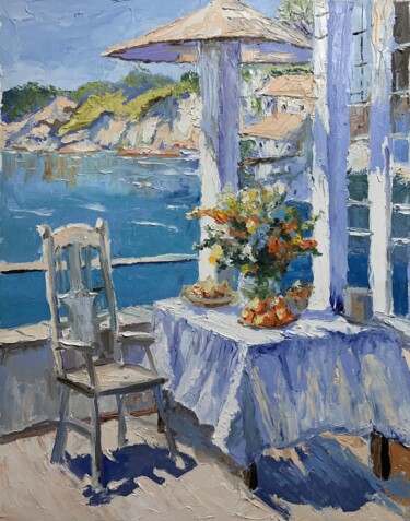Peinture intitulée "Mediterranean Morni…" par Vita Schagen, Œuvre d'art originale, Huile Monté sur Châssis en bois