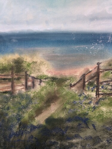 Картина под названием "Ocean landscape" - Serhat Atas, Подлинное произведение искусства, Пастель