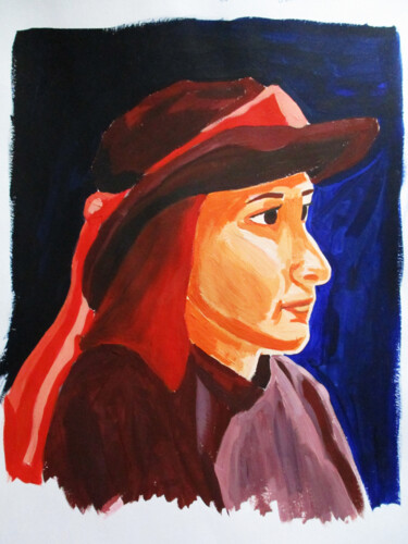 Painting titled "Artistic portrayal…" by Polina Smolova, Original Artwork, Gouache