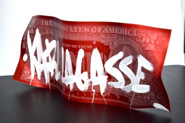 Rzeźba zatytułowany „One Dollar Rouge Mat” autorstwa Karl Lagasse, Oryginalna praca, Aluminium