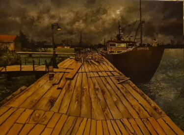 "ABANDONED PIER" başlıklı Tablo Arkadi Sevumyan tarafından, Orijinal sanat, Petrol