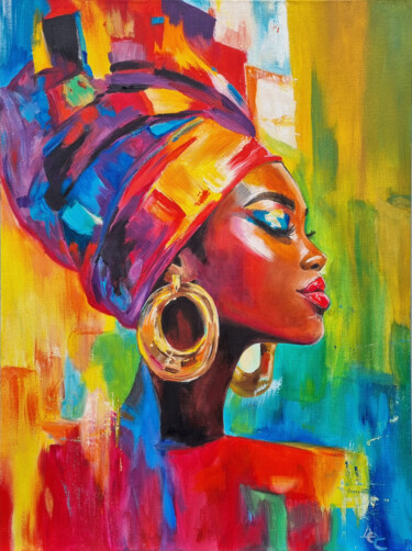 "Colors of Africa –…" başlıklı Tablo Olga Dar tarafından, Orijinal sanat, Petrol