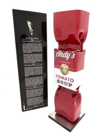 Sculpture titled "Tomato Soup" by Ad Van Hassel, Original Artwork, Plastic