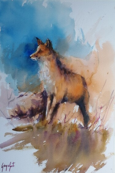 绘画 标题为“fox 10” 由Giorgio Gosti, 原创艺术品, 水彩