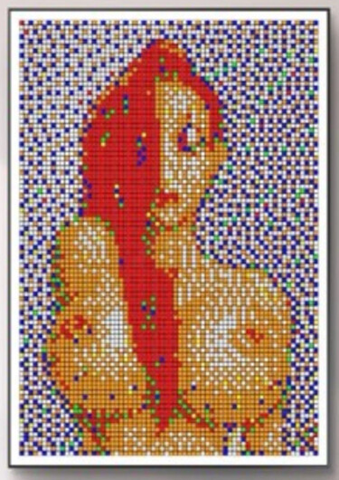 印花与版画 标题为“Cubic Jessica Rabbit” 由Kurotory, 原创艺术品, 数字打印 安装在金属上