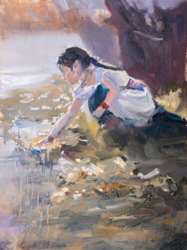 绘画 标题为“Memory of light” 由Dina Marchenko, 原创艺术品, 油 安装在木质担架架上