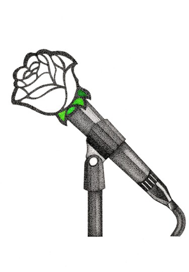 Tekening getiteld "Enchanté" door Dimitri Prévot, Origineel Kunstwerk, Inkt