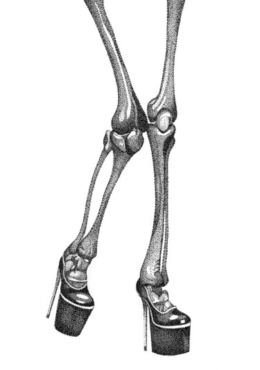 Drawing titled "Skinny" by Dimitri Prévot, Original Artwork, Ink