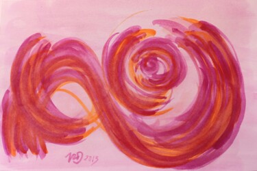 Painting titled "Recline (Aqua 3 - 1…" by Vincent Champion-Ercoli, Original Artwork, Watercolor