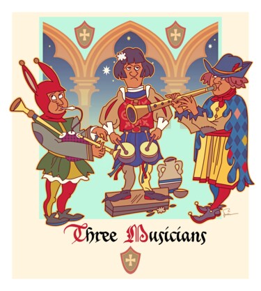 "Three Musicians" başlıklı Dijital Sanat Van Evan Fuller tarafından, Orijinal sanat, Dijital Resim