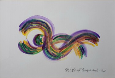 Painting titled "Recline (Aqua 2 - 2…" by Vincent Champion-Ercoli, Original Artwork, Watercolor